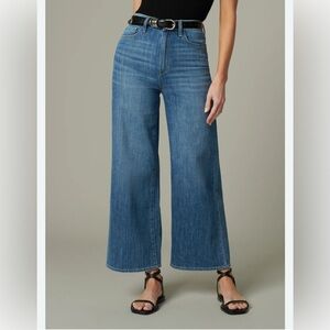 Joe's Jeans High-Rise Wide-Leg Crop in Medium Blue